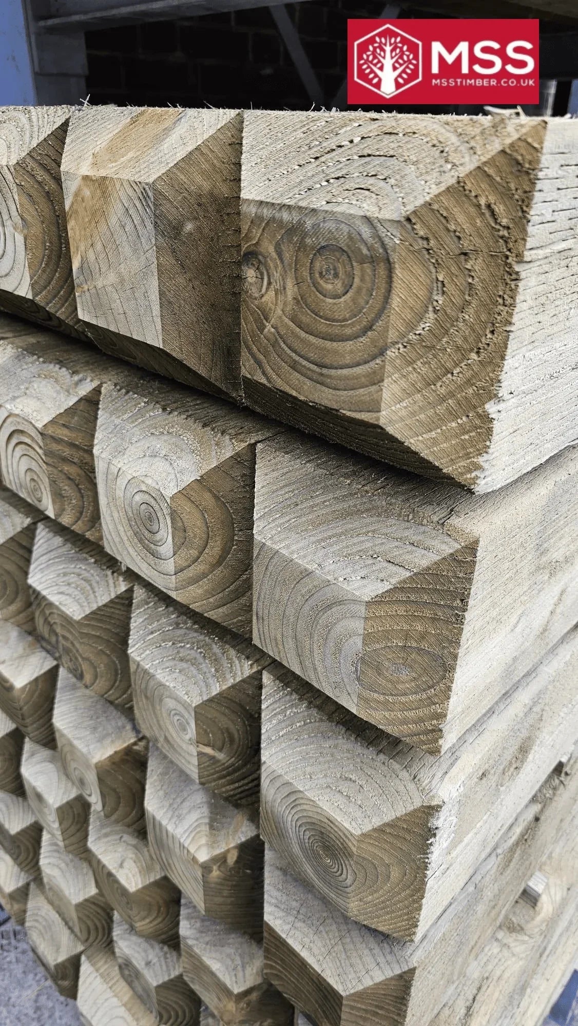 6x6 (150mm x 150mm x 3.0m) - Sawn Treated Timber Post - MSS Timber Merchants