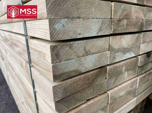 7x2 (170mm x 47mm) - Sawn Treated Kiln Dried Roofing Joist Timber