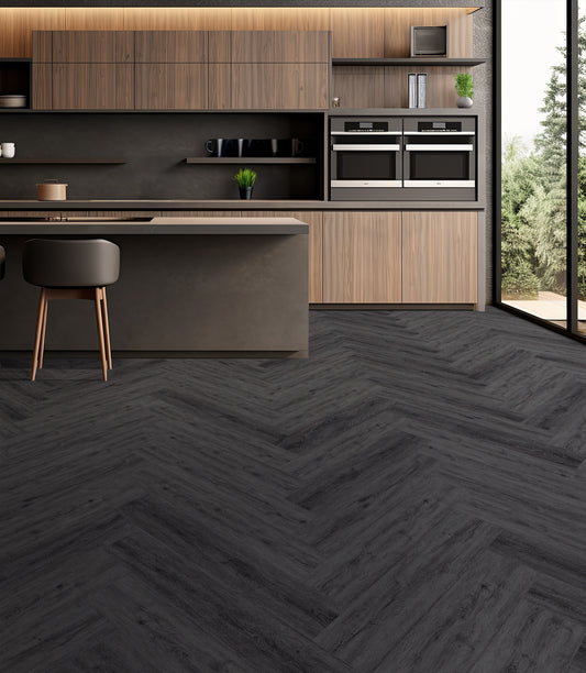 Black Ash SPC Flooring – Luxury Waterproof Flooring (£20/m²) Pk 2