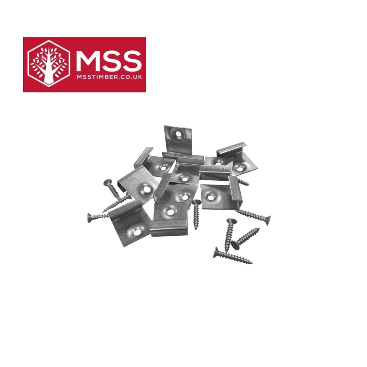 Stainless Steel Starter Clip w/screws (pack of 10)