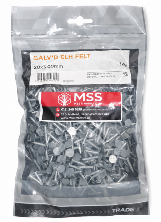20mm Galv ElH Felt Nail 1kg