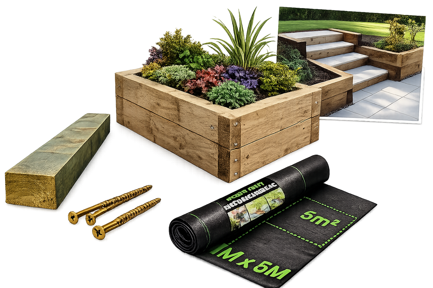 Raised Garden Bed + Sleeper Kit