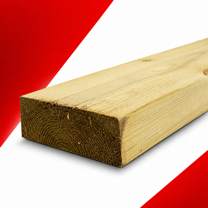 4x2 Treated Timber (95mm x 47mm) - Sawn Treated Kiln Dried Roofing Joist Timber