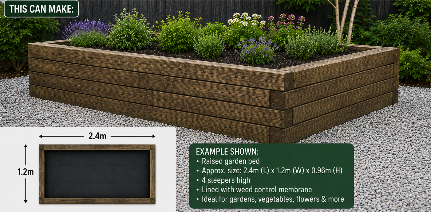 Raised Garden Bed + Sleeper Kit