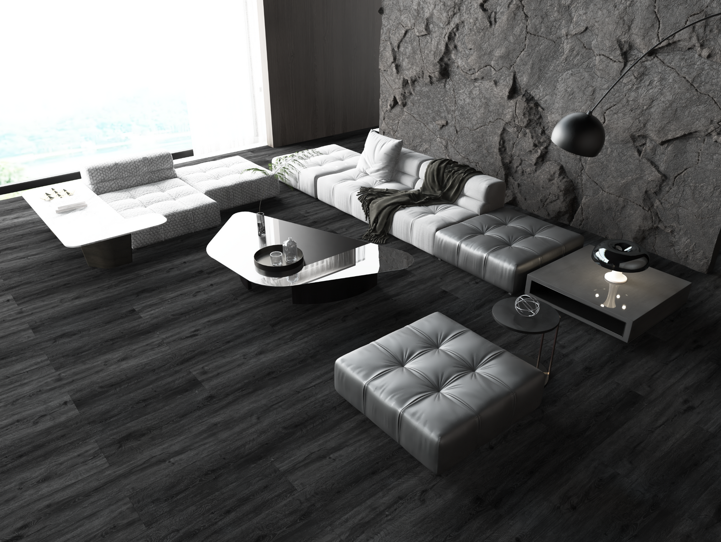 Black Ash SPC Flooring – Luxury Waterproof Flooring (£20/m²) Pk 2