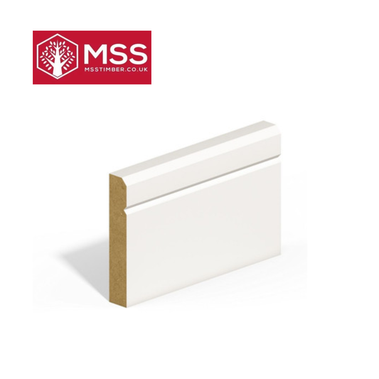 chamfer & "V" groove MDF Skirting 4.2m
