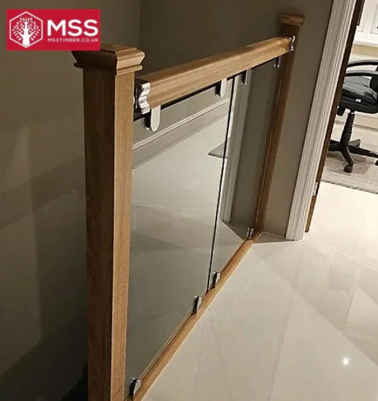 Base Rail Glass Profile Pine Softwood with 8mm Groove