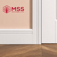 6" chamfer & double "V" groove MDF Skirting 4.2m