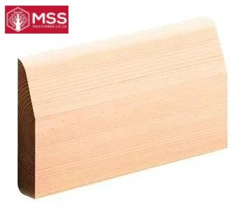 Dual Bull Nose and Chamfered Profile 4" (100mm) Pine Softwood Skirting - MSS Timber Merchants