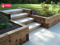 Green Railway Sleepers 2400mm x 100mm x 200mm - MSS Timber Merchants