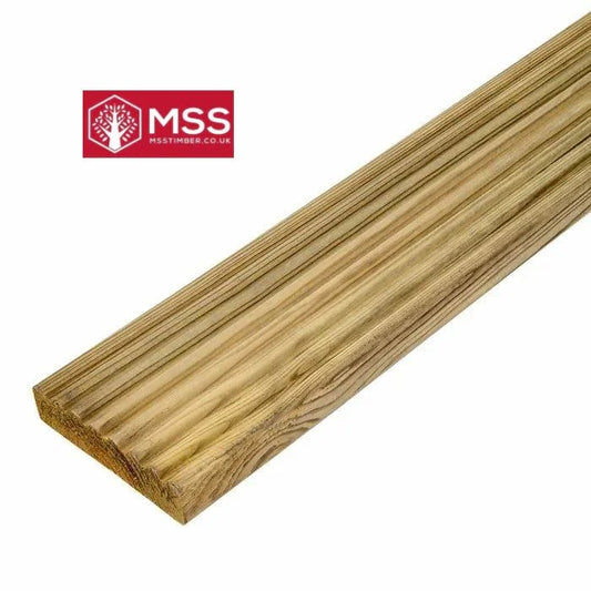 Timber Decking Boards - Pressure Treated Green Pine Decking (10 Pack) - MSS Timber Merchants